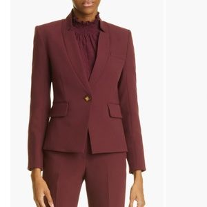 NWT $598 Veronica Beard Farley Stand Collar Blazer in Merlot - sizes 2 and 4!